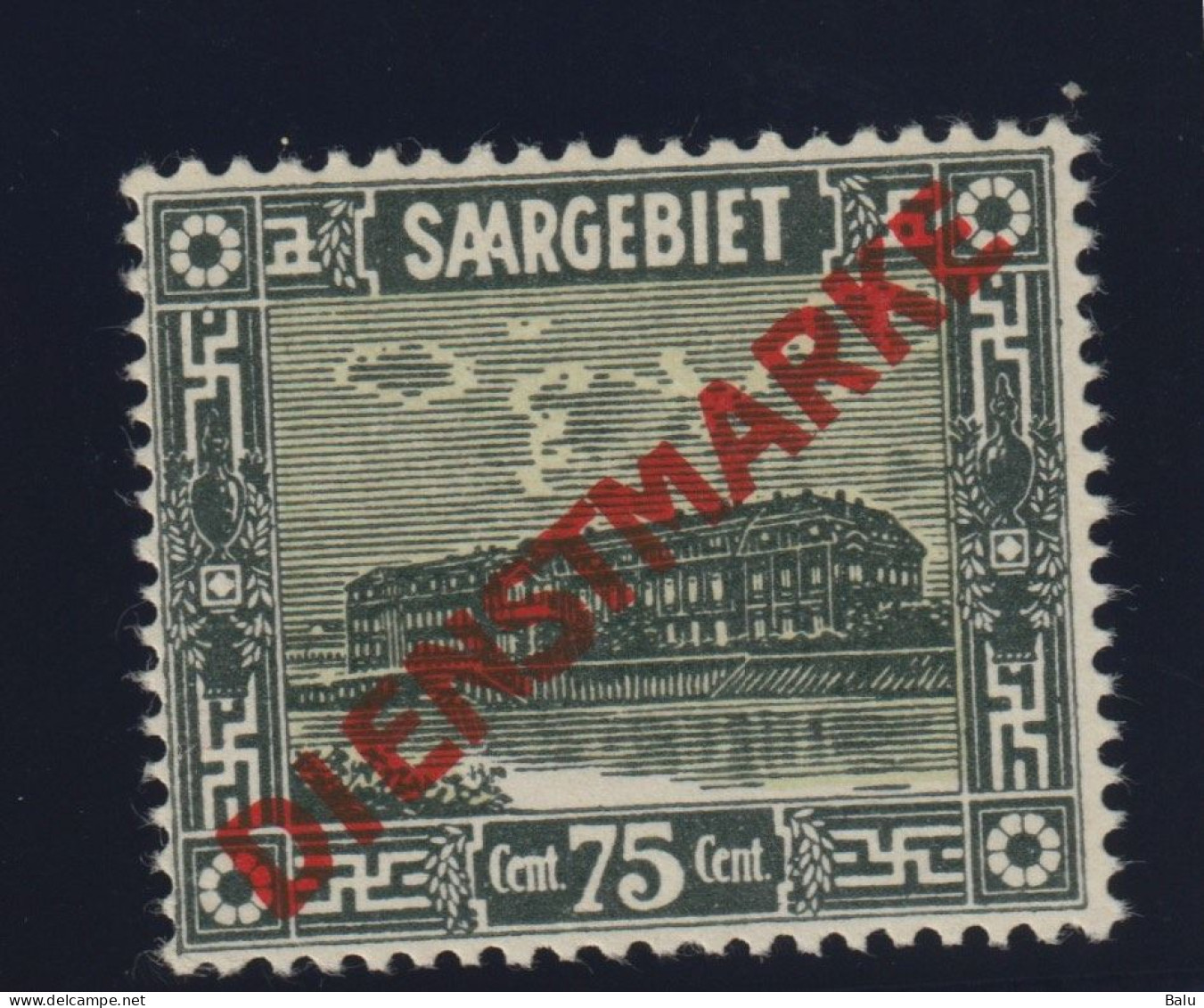 Saar 1923 Michel Nr. D 15 PF IV ** Postfrisch, Aufdruckfehler "M Kurz", Michel 120,-€ - Dienstmarken