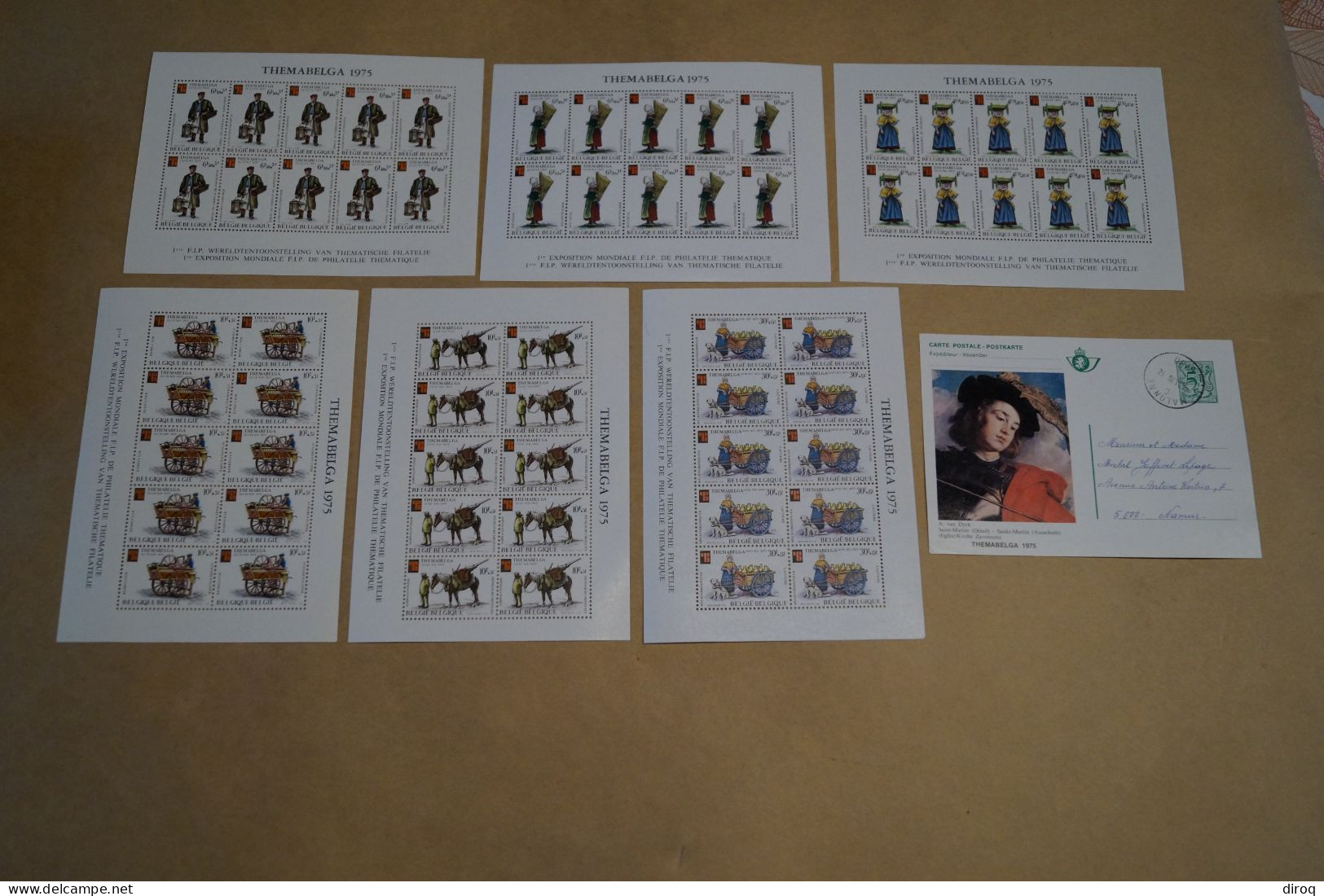 Thémabelga,superbe Série De Feuillet à L'état Strictement Neuf,1975,6 Blocs De 10 Timbres - Unused Stamps