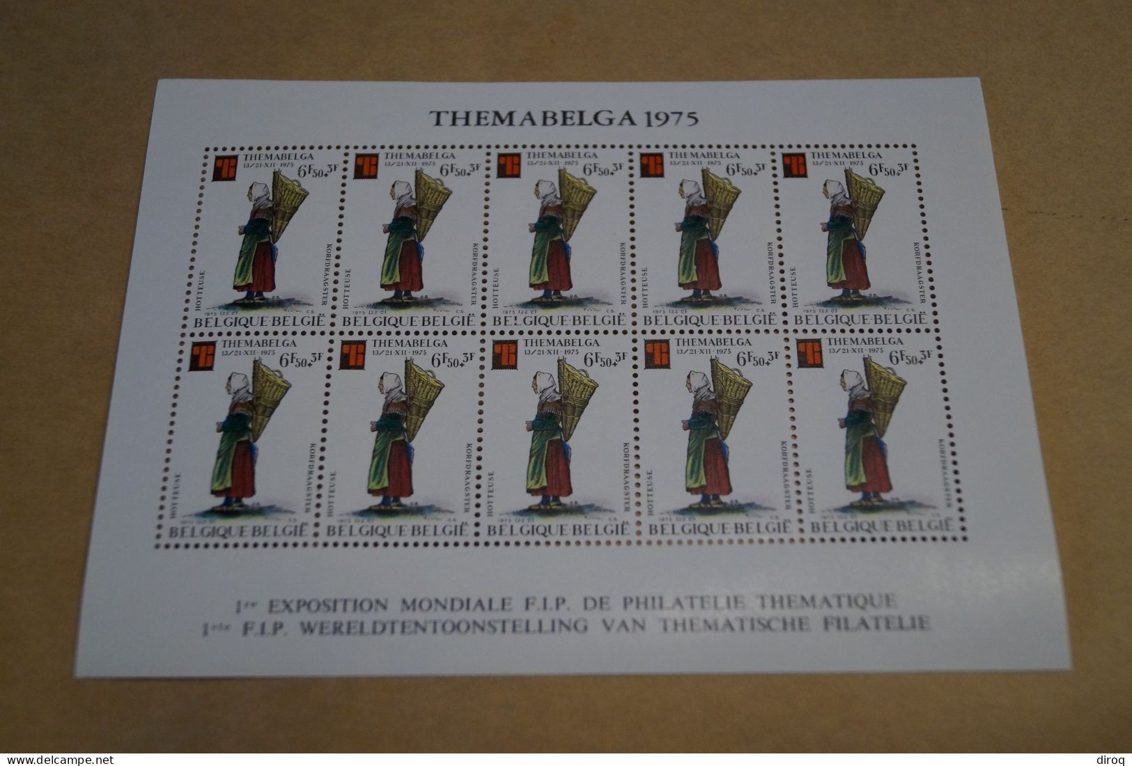 Thémabelga,superbe série de feuillet à l'état strictement neuf,1975,6 blocs de 10 timbres