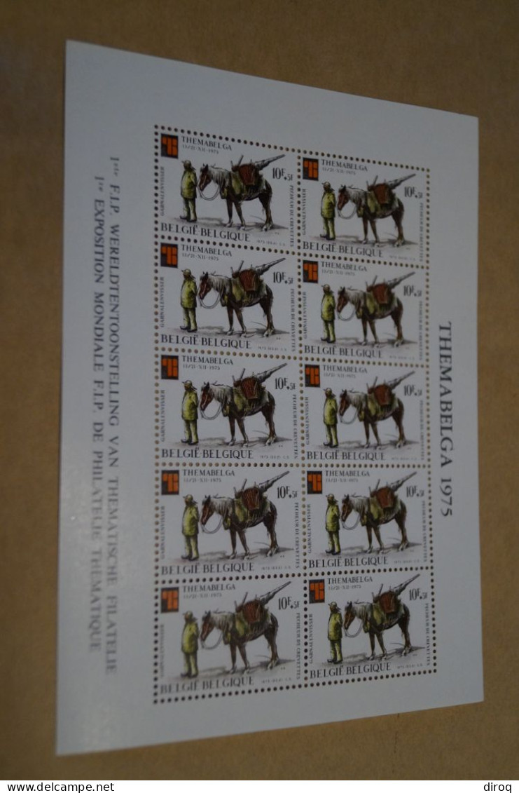 Thémabelga,superbe série de feuillet à l'état strictement neuf,1975,6 blocs de 10 timbres