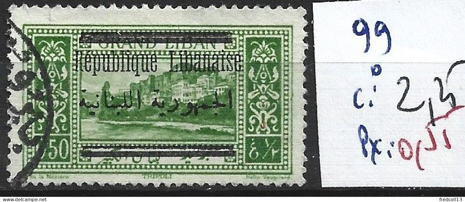 GRAND LIBAN 99 Oblitéré Côte 2.25 € - Used Stamps
