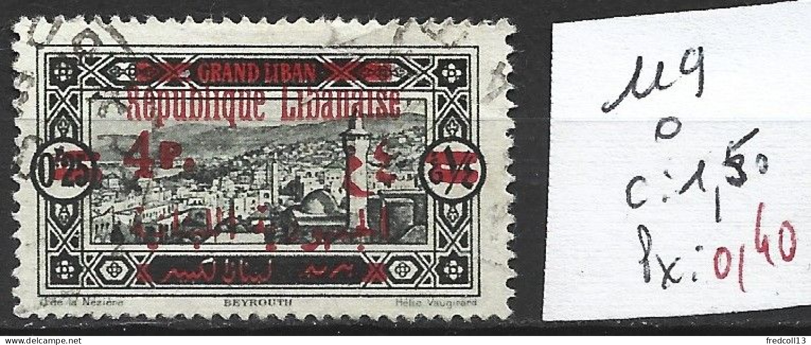 GRAND LIBAN 119 Oblitéré Côte 1.50 € - Used Stamps