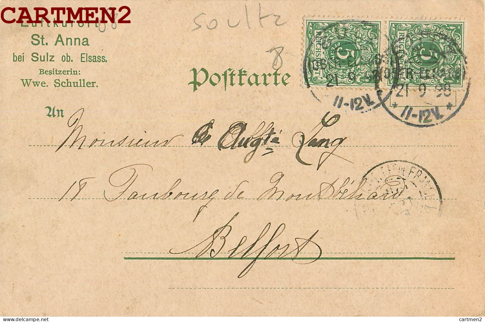 GRUSS VON ST. ANNA SOULTZ MULTIVUES 68 ALSACE 1898 - Soultz