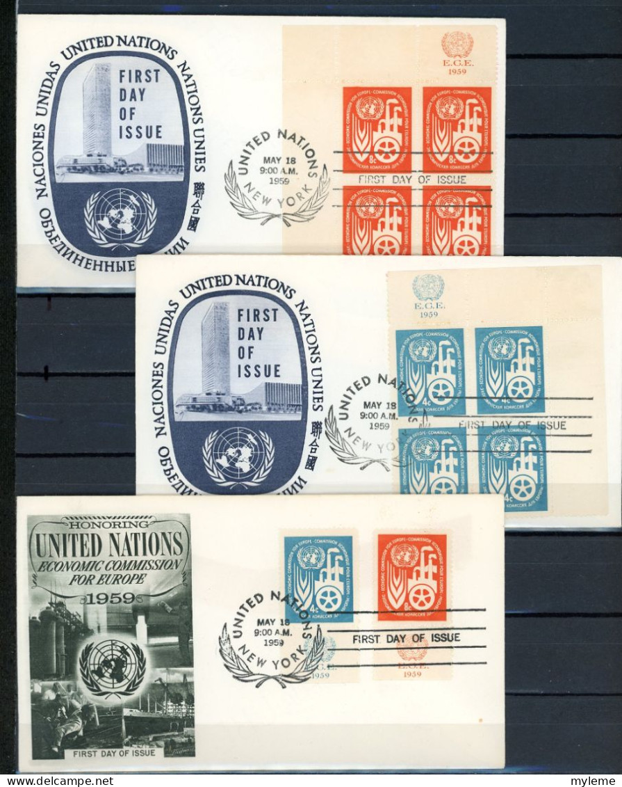 AX3a-4 Nations Unies  N° 68 + 69   Saisir !!! - FDC