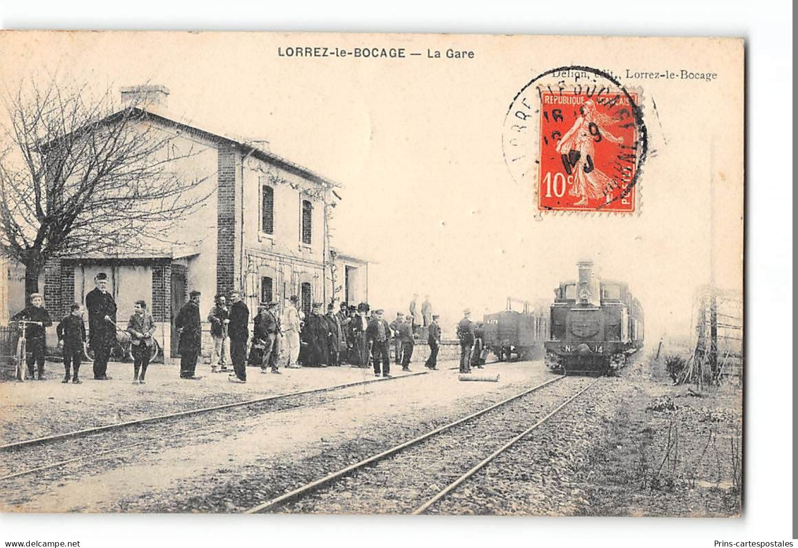 CPA 77 Lorrez Bocage La Gare Et Le Train Tramway - Lorrez Le Bocage Preaux