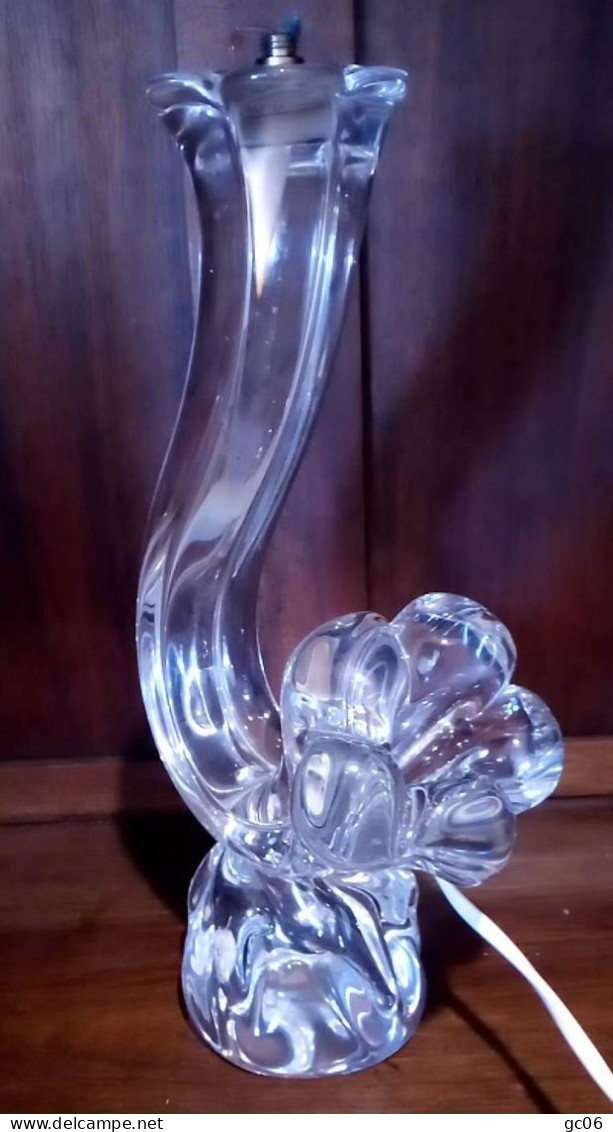 Pied De Lampe Cristal Signé DAUM France - Glas & Kristal