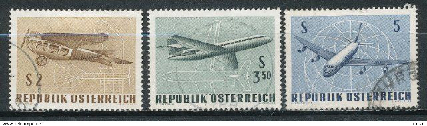 Autriche 1968  Michel 1262-65,  Yvert PA 63-65 - Oblitérés