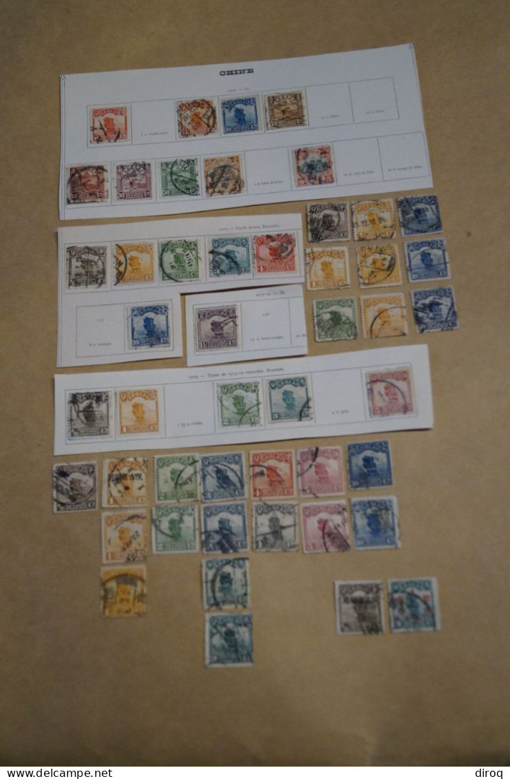 Chine,Chines,lot De 48 Timbres Oblitérés,1913 - 1923,certains Avec Surcharges, Pour Collection,collector - 1912-1949 Republic