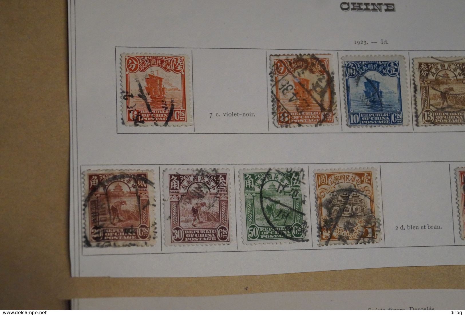 Chine,Chines,lot De 48 Timbres Oblitérés,1913 - 1923,certains Avec Surcharges, Pour Collection,collector - 1912-1949 Republiek