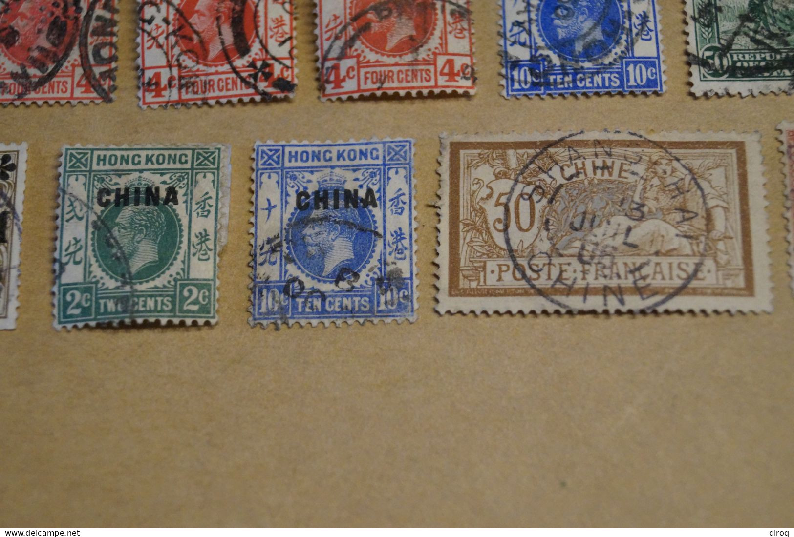 Chine,Chines,lot de 21 timbres oblitérés,empire et colonies pour collection,collector