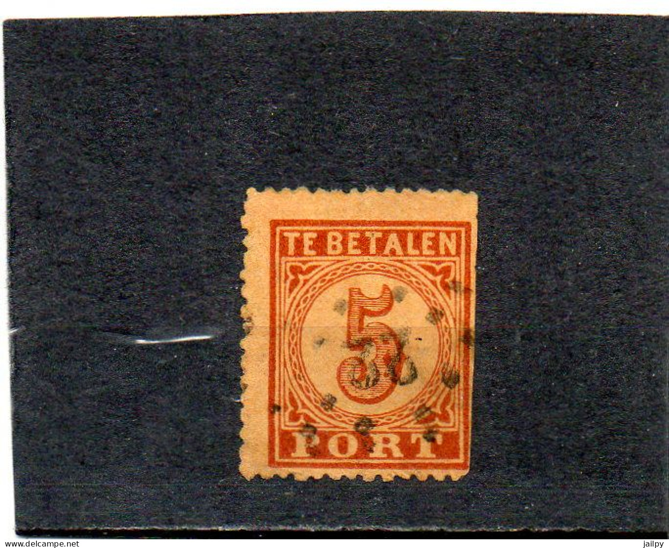 PAYS-BAS   5 C     1852-1890   Y&T: 1      Oblitéré - Taxe