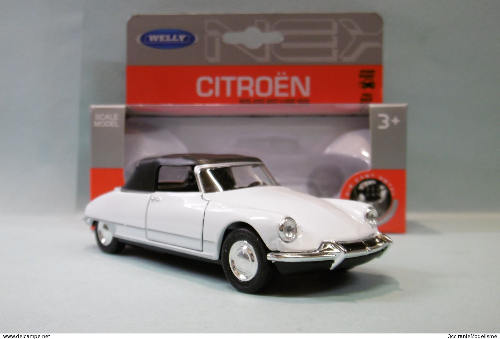 Welly Nex - CITROEN DS 19 Cabriolet Blanc Réf. 42398 BO 1/40 - Welly