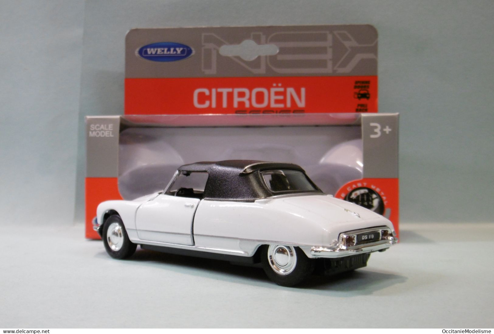 Welly Nex - CITROEN DS 19 Cabriolet Blanc Réf. 42398 BO 1/40 - Welly