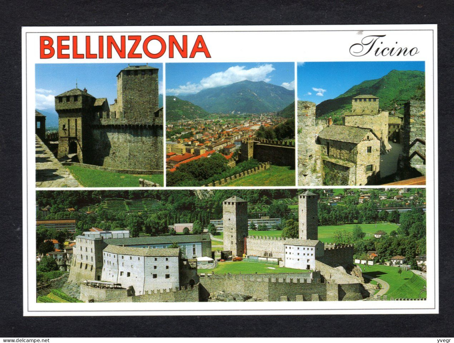 Suisse - BELLINZONA - Citta Dei 3 Castelli - Vues Diverses De La Ville , Vue Aérienne De La Ville - Bellinzone