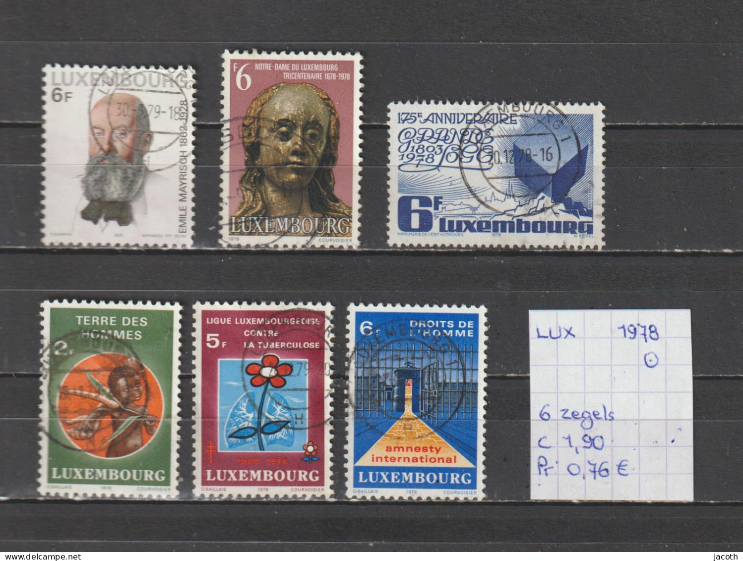 (TJ) Luxembourg 1978 - 6 Zegels (gest./obl./used) - Used Stamps