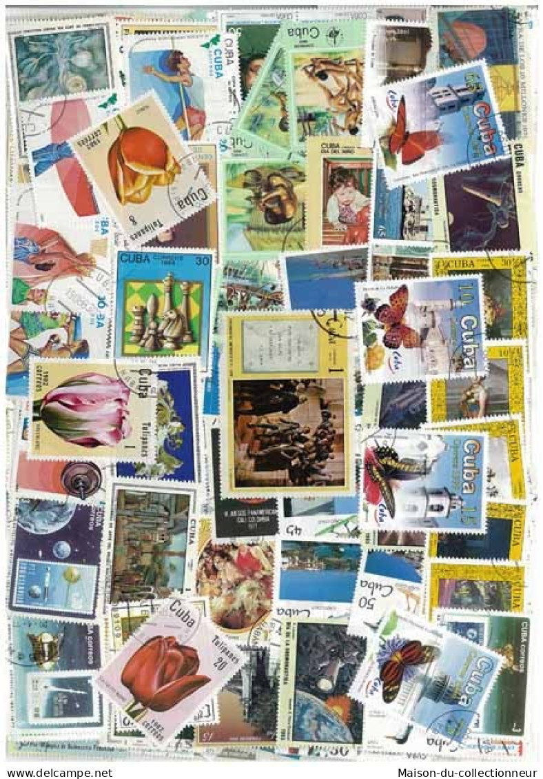 Collection De Timbres Cuba Oblitérés 1000 Timbres Différents - Collections, Lots & Series