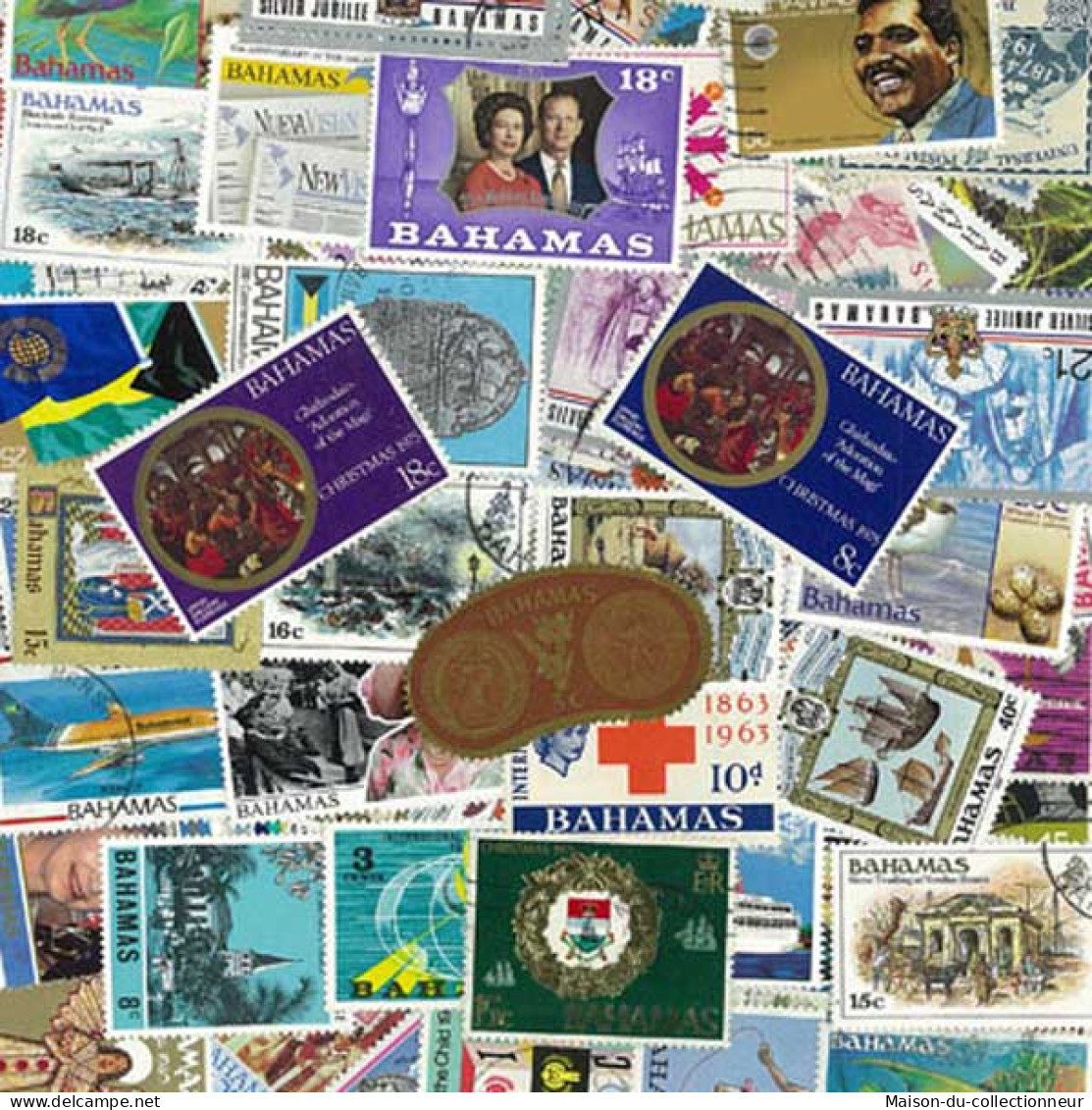 Collection De Timbres Bahamas Oblitérés 100 Timbres Différents - Bahamas (1973-...)