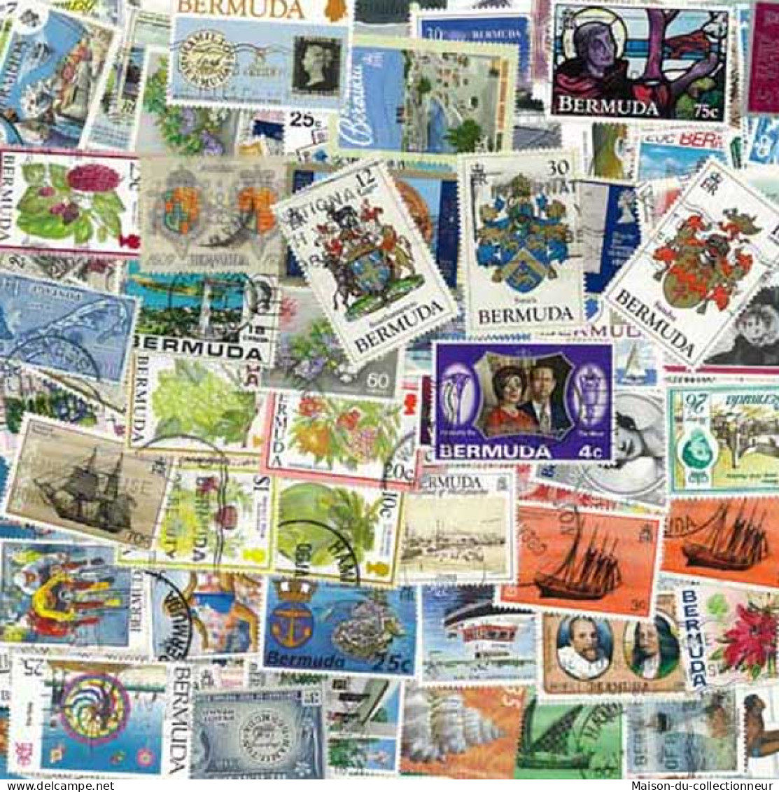 Collection De Timbres Bermudes Oblitérés 300 Timbres Différents - Bermuda