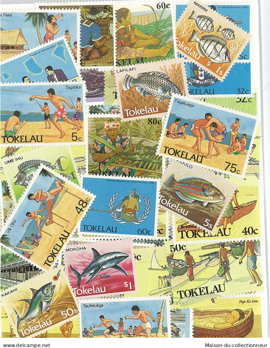 Collection De Timbres Tokelau Oblitérés 100 Timbres Différents - Tokelau