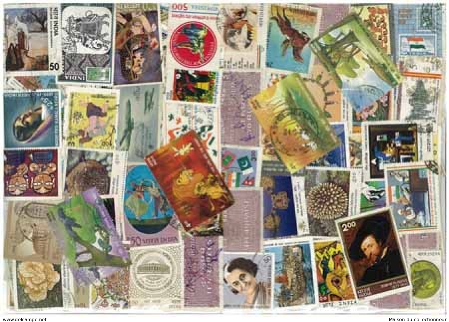 Collection De Timbres Inde Oblitérés 800 Timbres Grand Format - Collections, Lots & Series