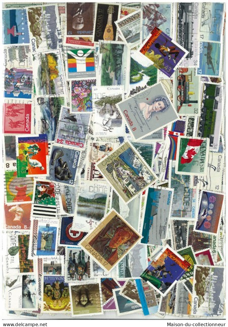 Collection De Timbres Canada Oblitérés 500 Timbres Grand Format - Sammlungen