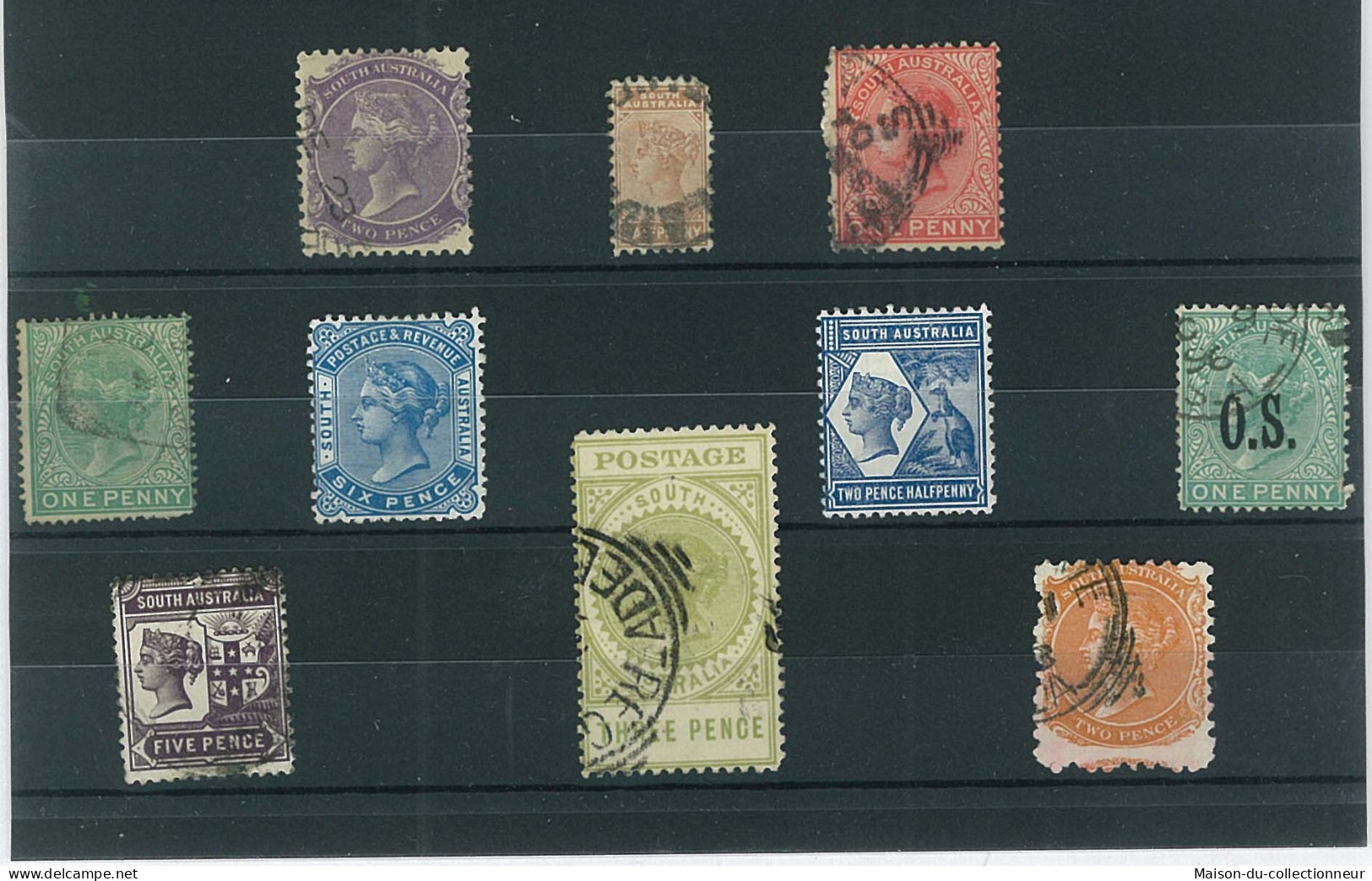 Collection De Timbres Australie Du Sud Oblitérés 10 Timbres Différents - Verzamelingen