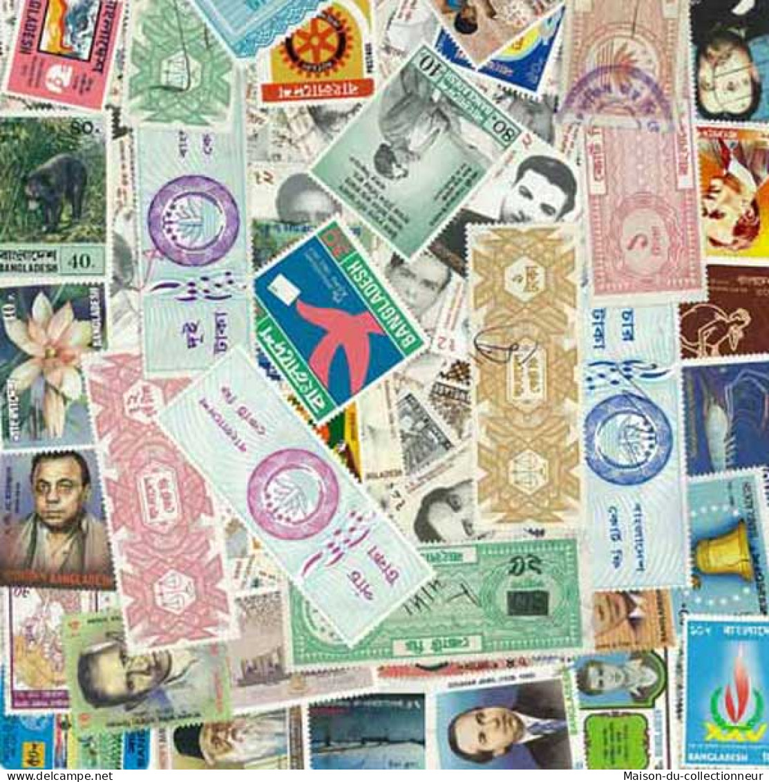 Collection De Timbres Bangladesh Oblitérés 300 Timbres Différents - Bangladesch