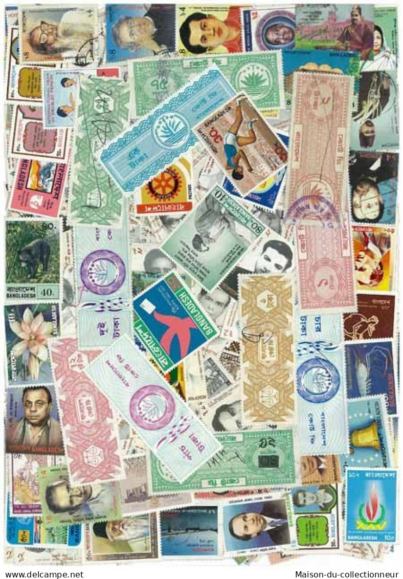 Collection De Timbres Bangladesh Oblitérés 300 Timbres Différents - Bangladesch