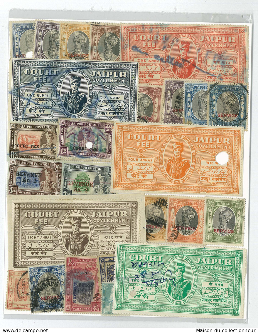 Collection De Timbres Jaipur Oblitérés 75 Timbres Différents - Jaipur