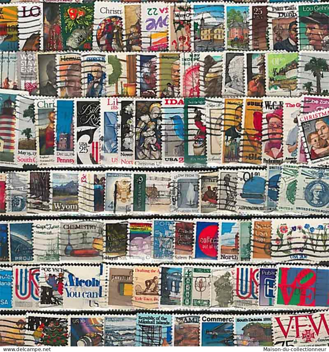 Collection De Timbres Etats Unis Oblitérés 1000 Timbres Différents - Verzamelingen