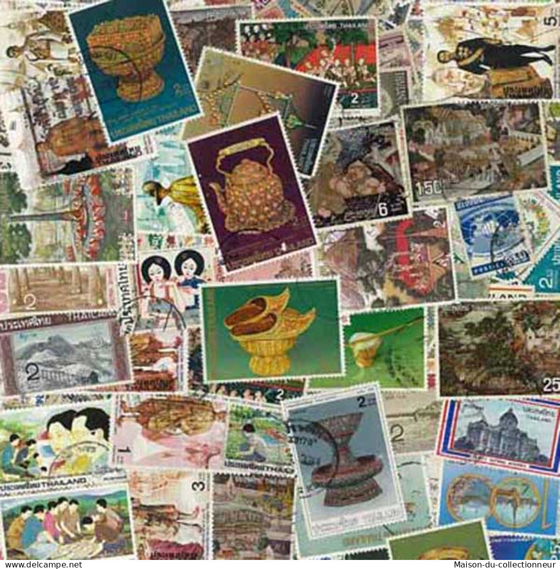 Collection De Timbres Thailande Oblitérés 300 Timbres Différents - Thailand