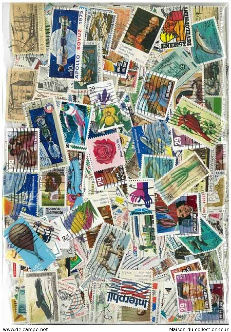 Collection De Timbres Etats Unis Oblitérés 100 Timbres Différents - Collezioni & Lotti