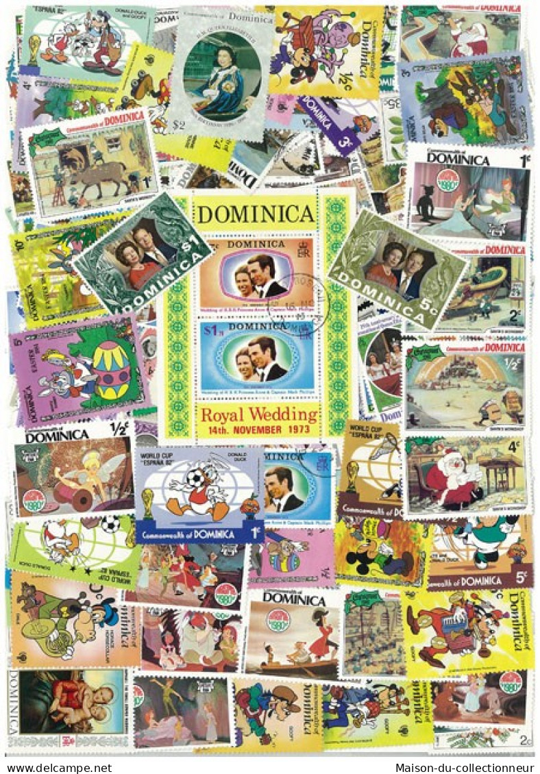 Collection De Timbres Dominique Oblitérés 100 Timbres Différents - Dominique (1978-...)