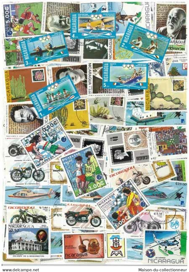 Collection De Timbres Nicaragua Oblitérés 300 Timbres Différents - Nicaragua