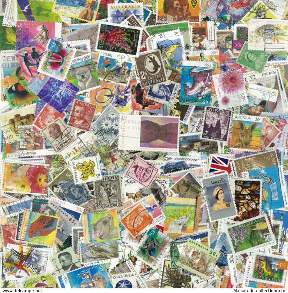 Collection De Timbres Australie Oblitérés 300 Timbres Grand Format - Verzamelingen