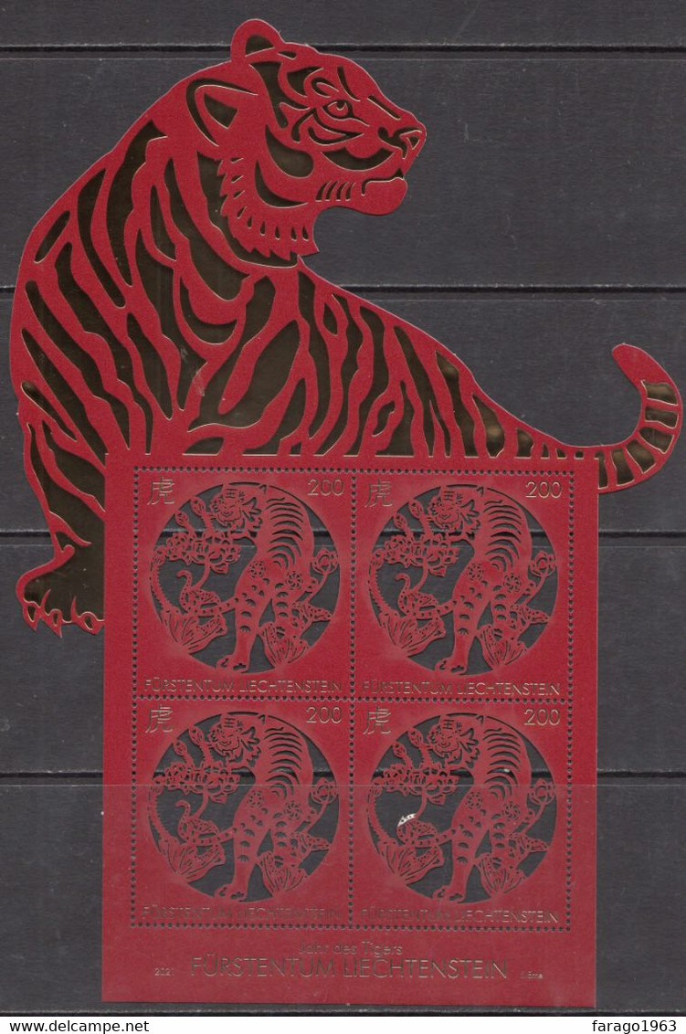 2021 Liechtenstein Year Of The Tiger Souvenir Sheet   MNH @ BELOW FACE VALUE - Unused Stamps