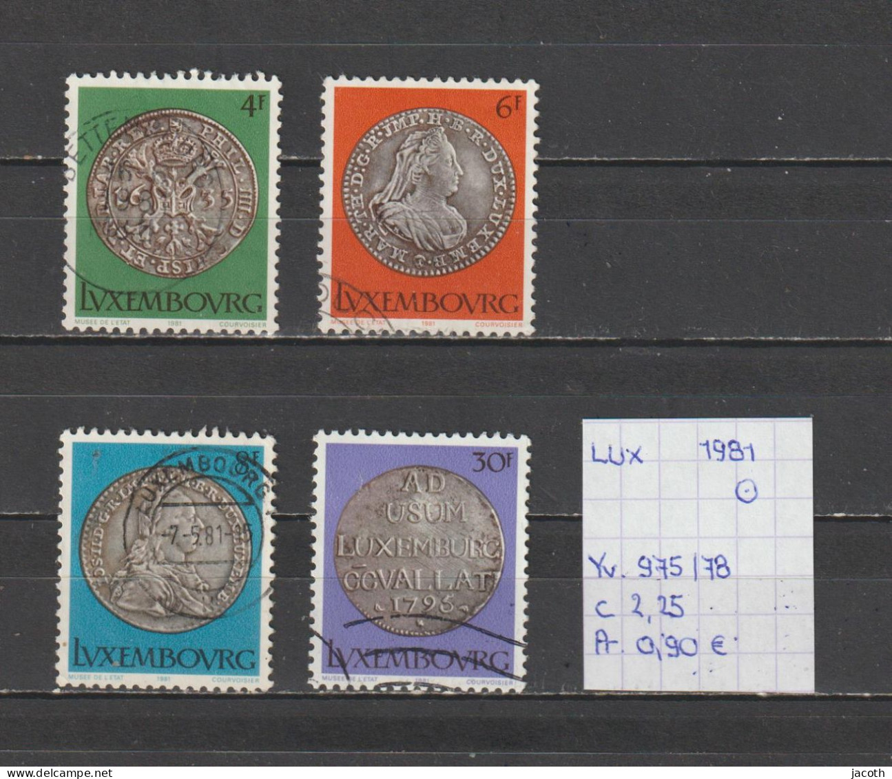(TJ) Luxembourg 1981 - YT 975/78 (gest./obl./used) - Used Stamps