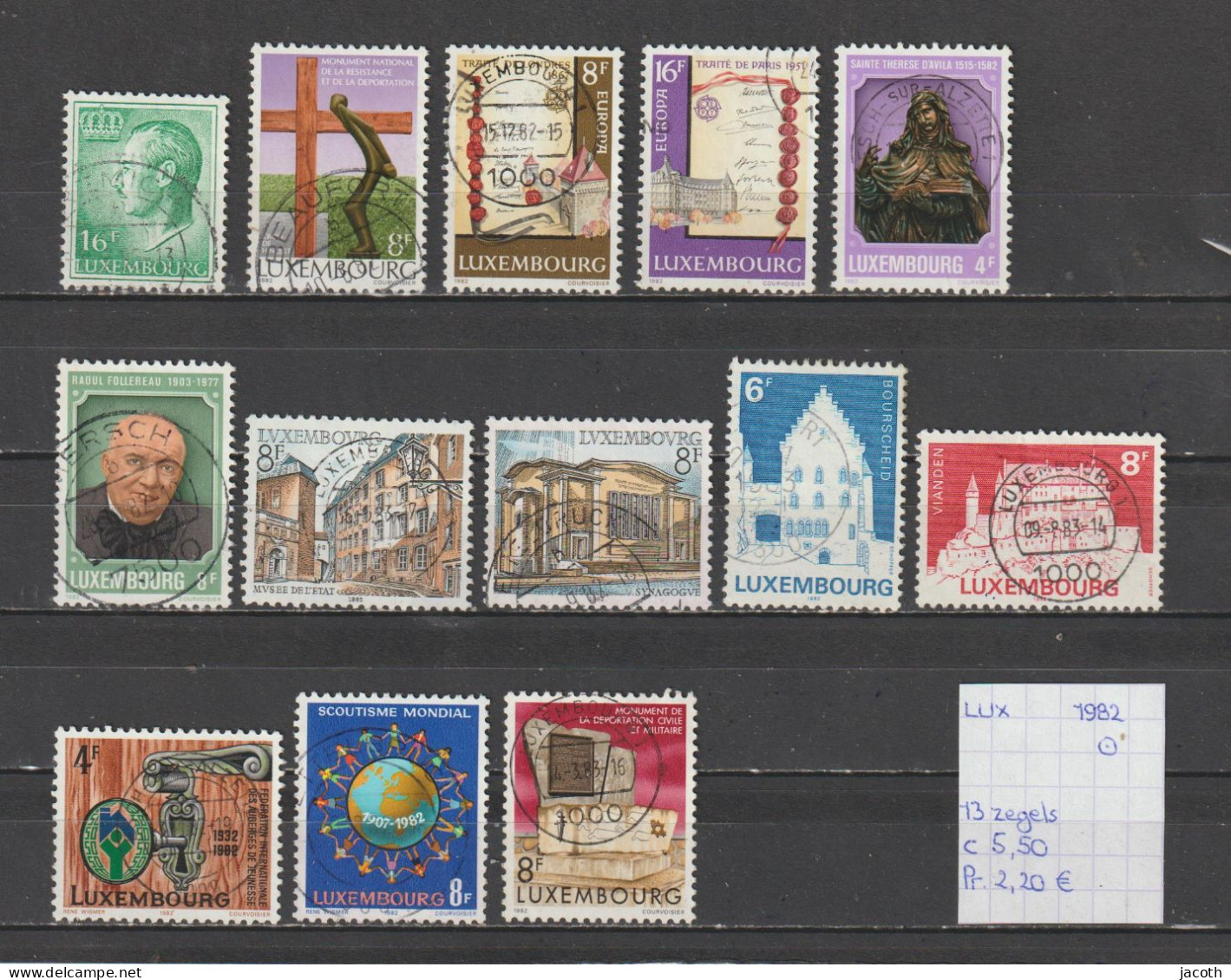 (TJ) Luxembourg 1982 - 13 Zegels (gest./obl./used) - Used Stamps