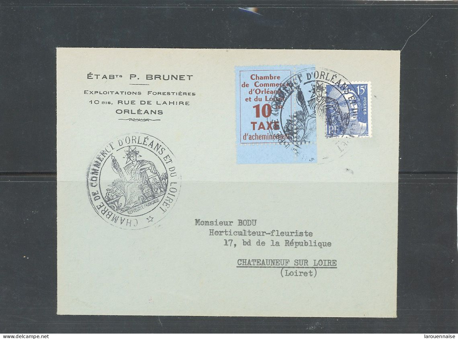 TIMBRE DE GRÈVE - ORLÉANS -11 / 25 AOUT 1953 - N°886 + GRÈVE N°2 - Dokumente