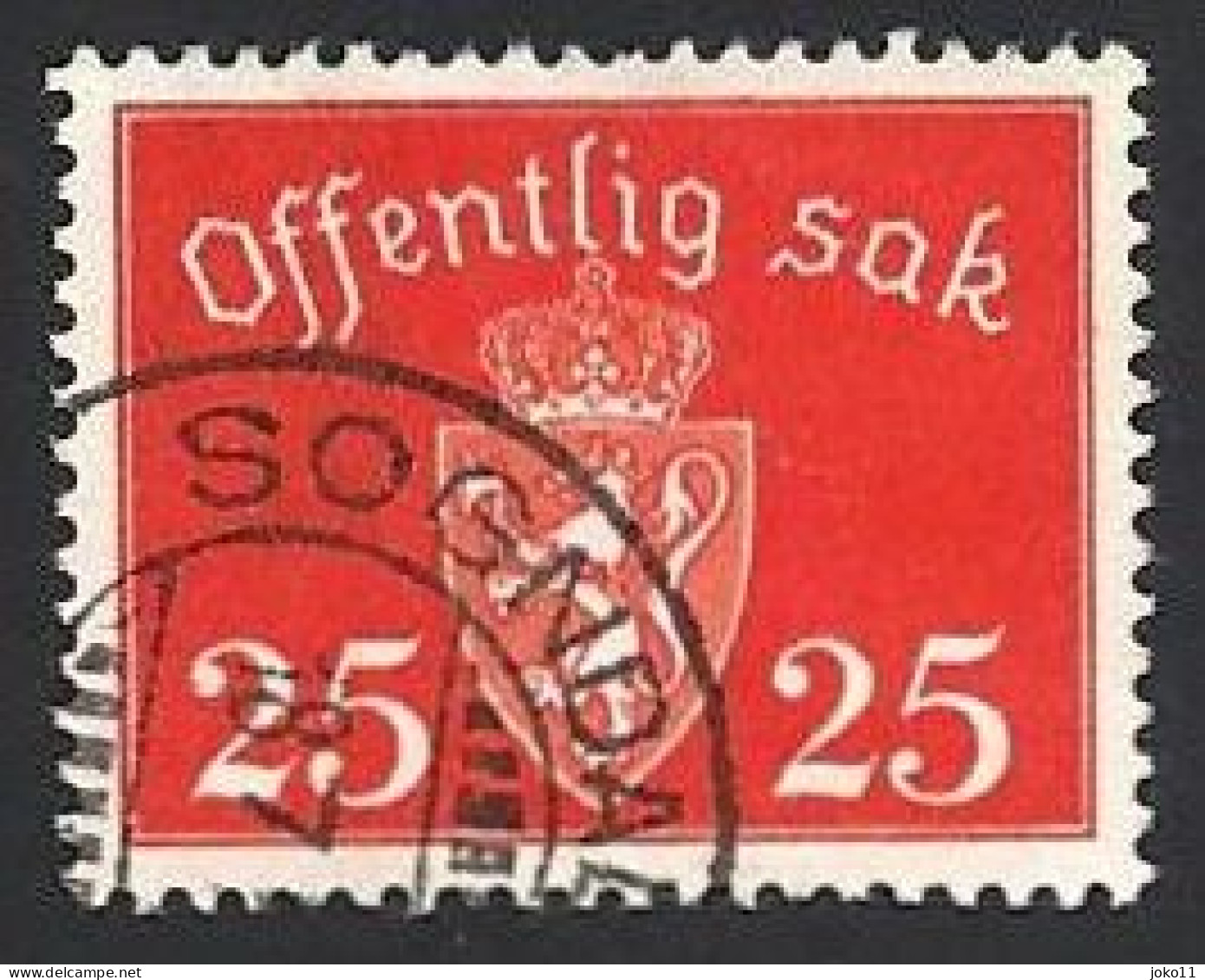 Norwegen Dienstm. 1946, Mi.-Nr. 55, Gestempelt - Oficiales