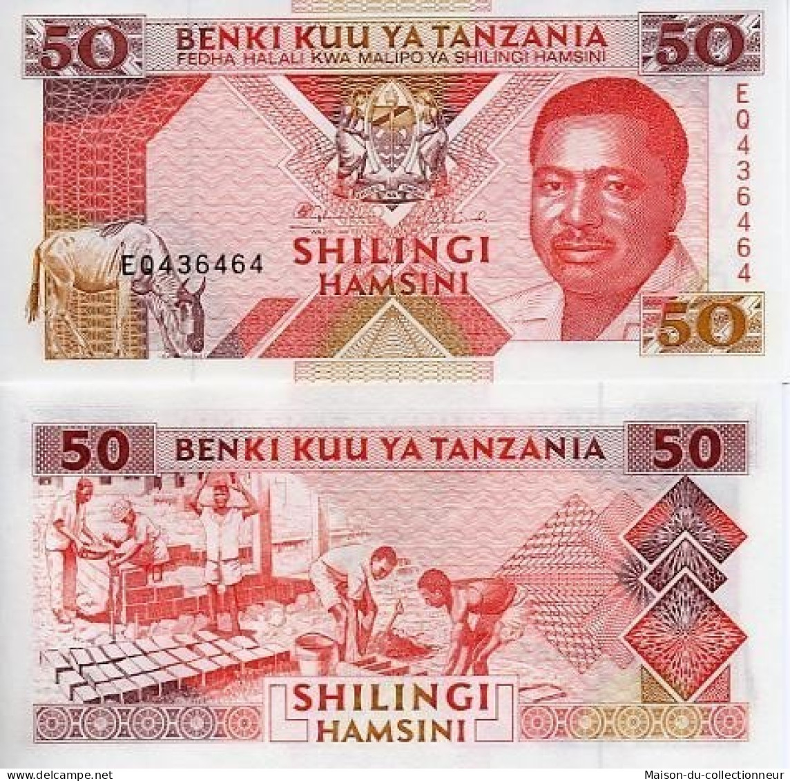 Billets Collection Tanzanie Pk N° 23 - 50 Shilings - Tanzanie