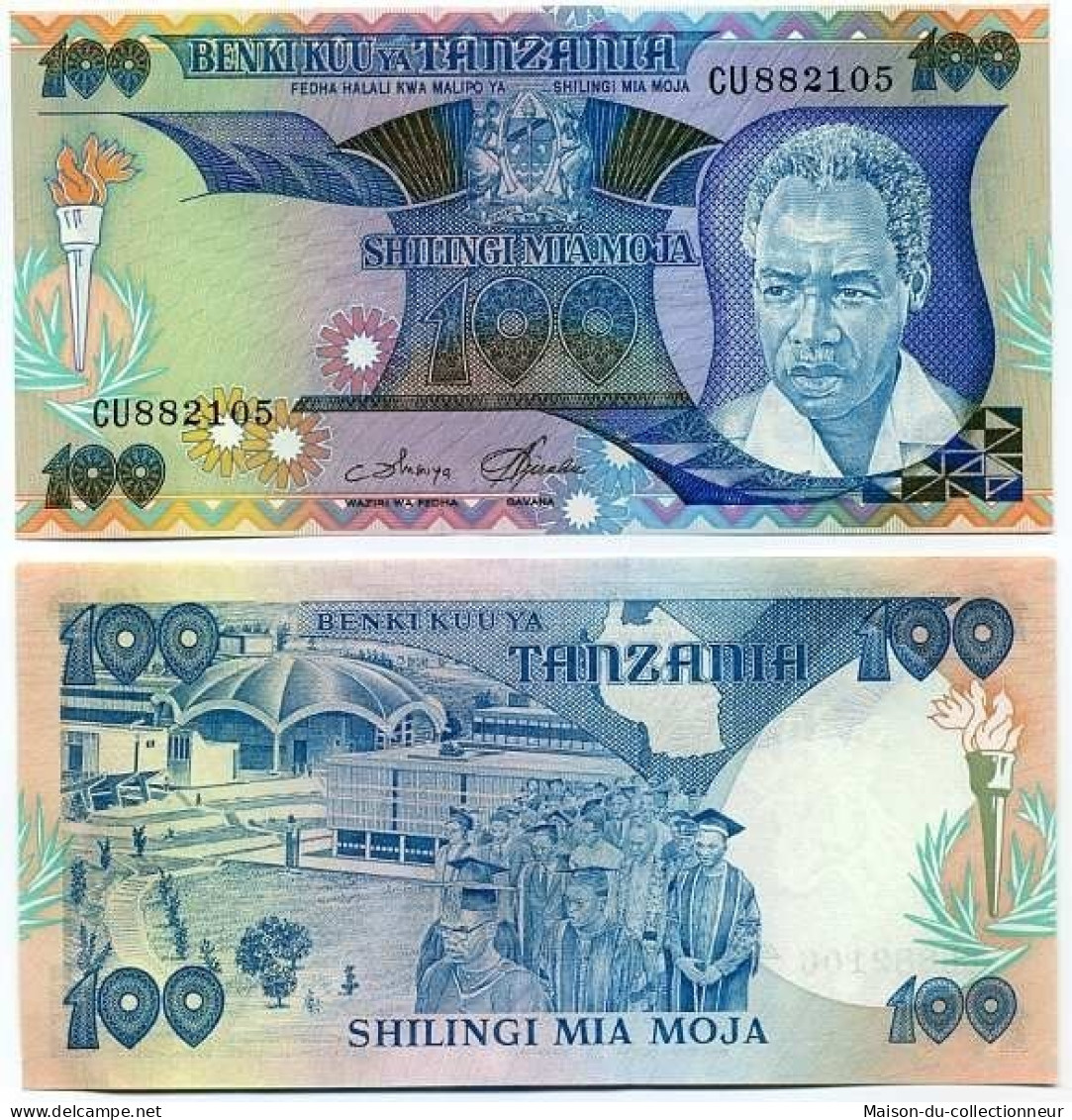 Billets Banque Tanzanie Pk N° 11 - 100 Shilings - Tanzanie