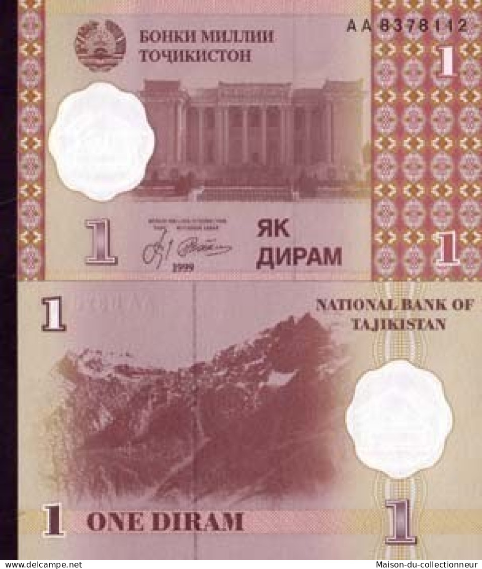 Billet De Collection Tadjikistan Pk N° 10 - 1 Diram - Tajikistan