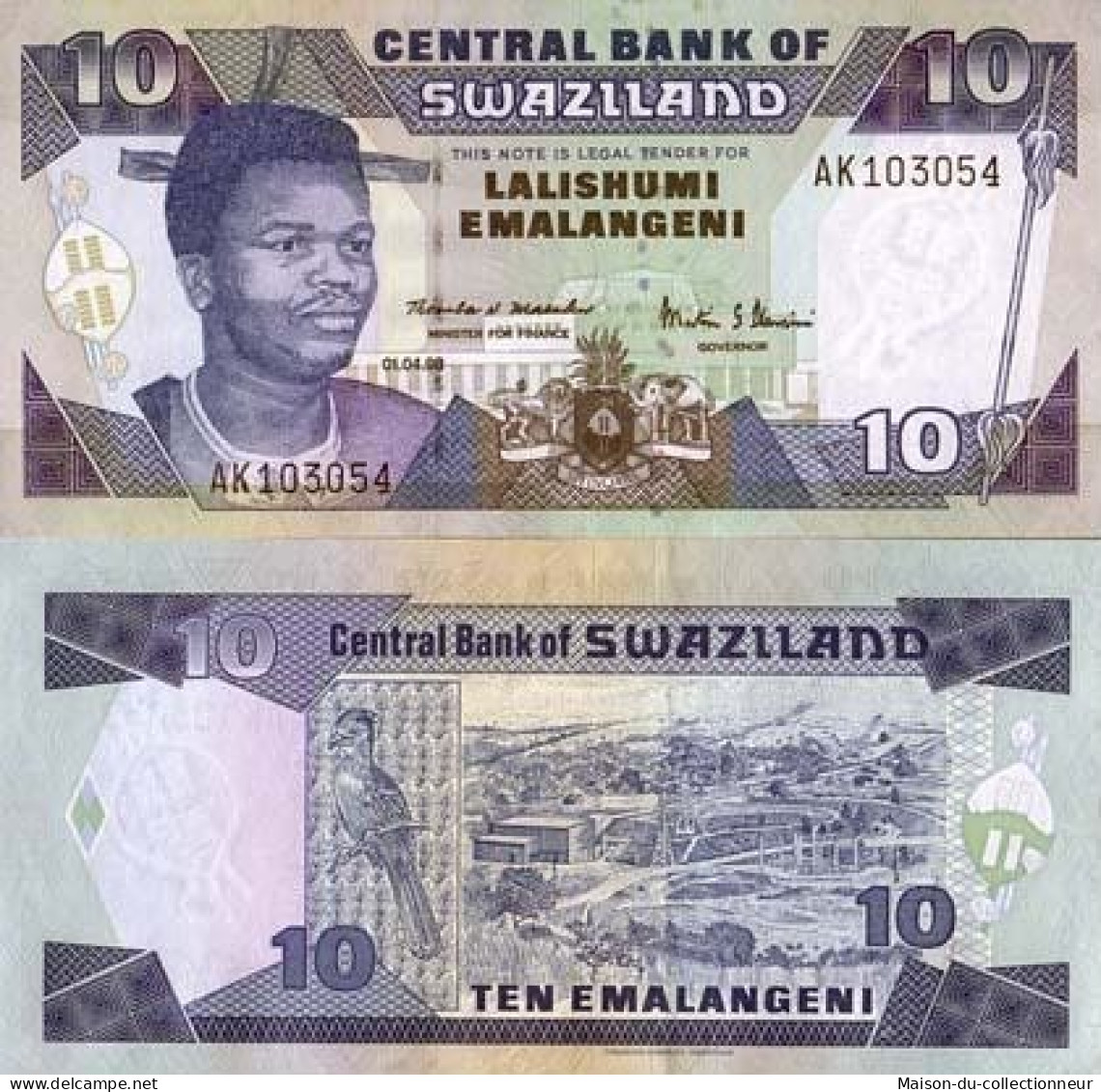 Billet De Banque Swaziland Pk N° 24 - 10 Lilangeni - Swaziland