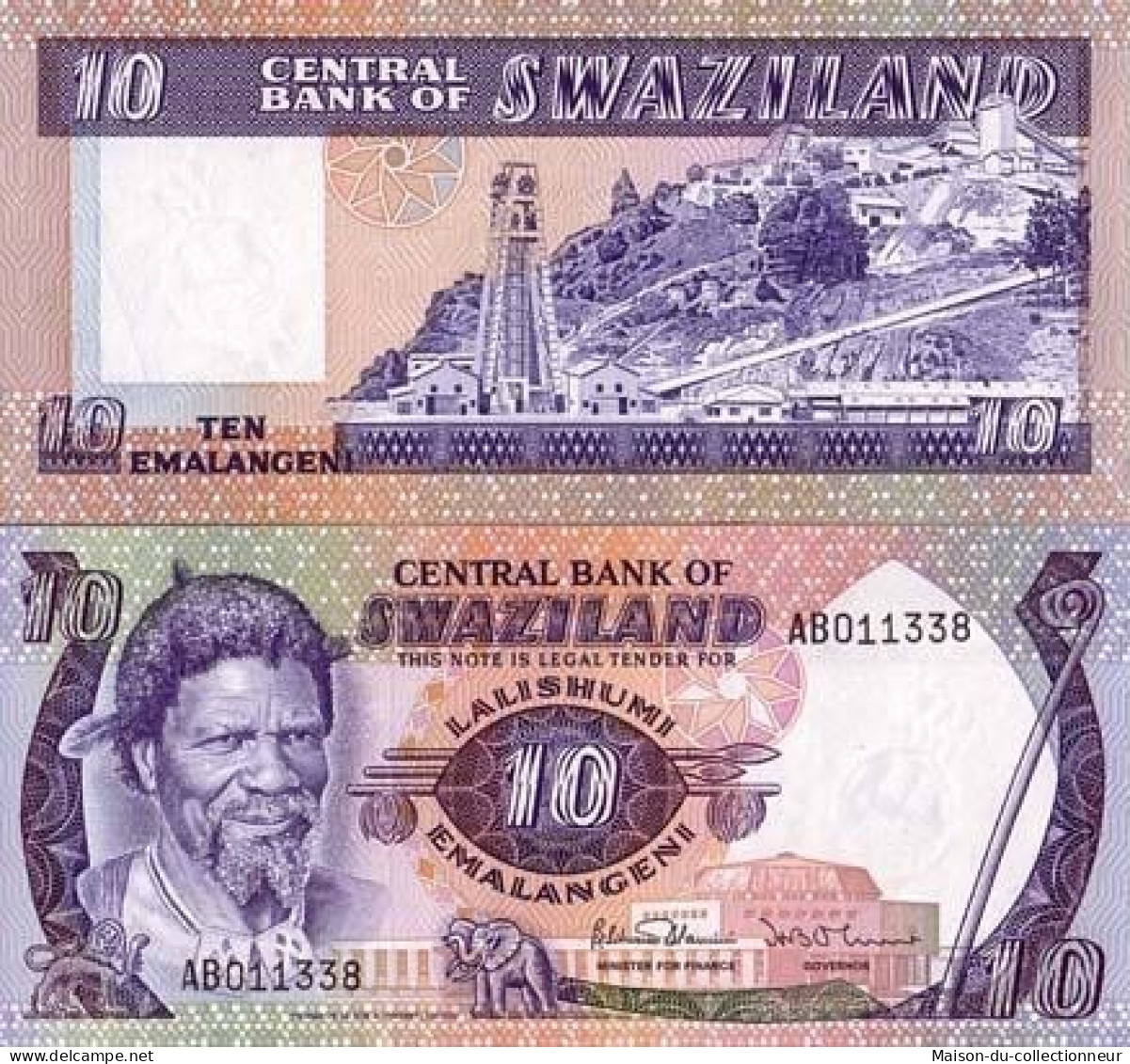 Billets De Banque Swaziland Pk N° 10 - 10 Lilangeni - Swasiland