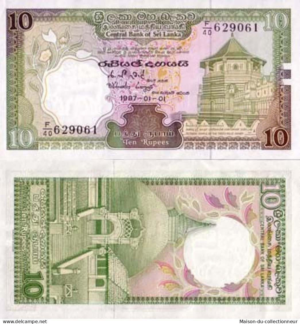 Billet De Banque Sri Lanka Pk N° 96 - 10 Rupees - Sri Lanka