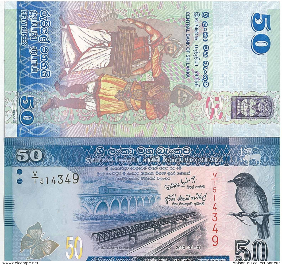 Billets De Banque Sri Lanka Pk N° 124 - 50 Rupees - Sri Lanka