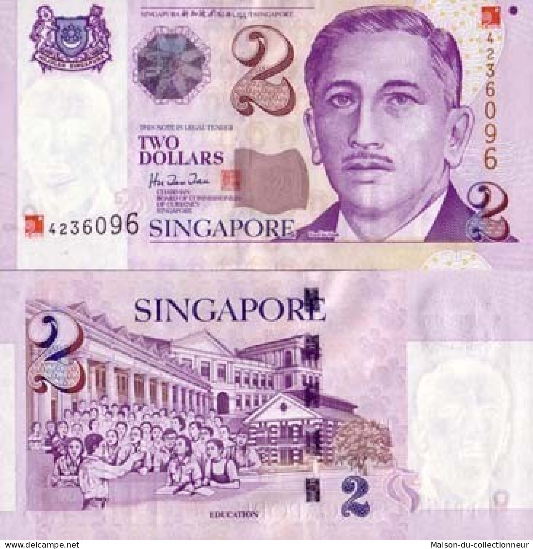 Billets Collection Singapour Pk N° 45 - 2 Dollar - Singapur