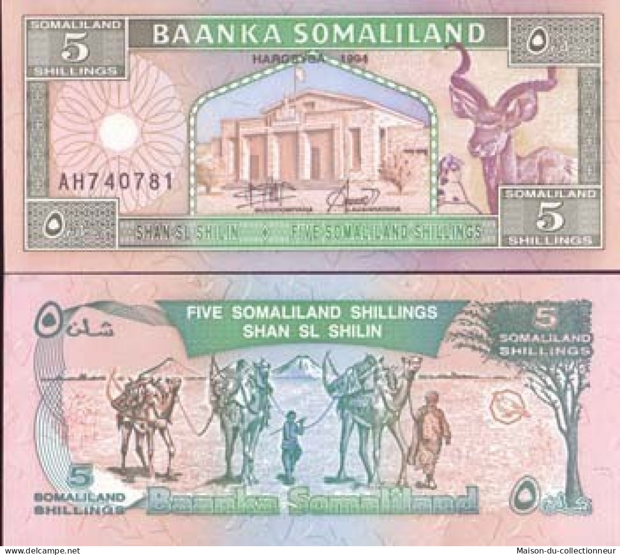 Billets Banque Somaliland Pk N°  1 - 5 Shillings - Somalia