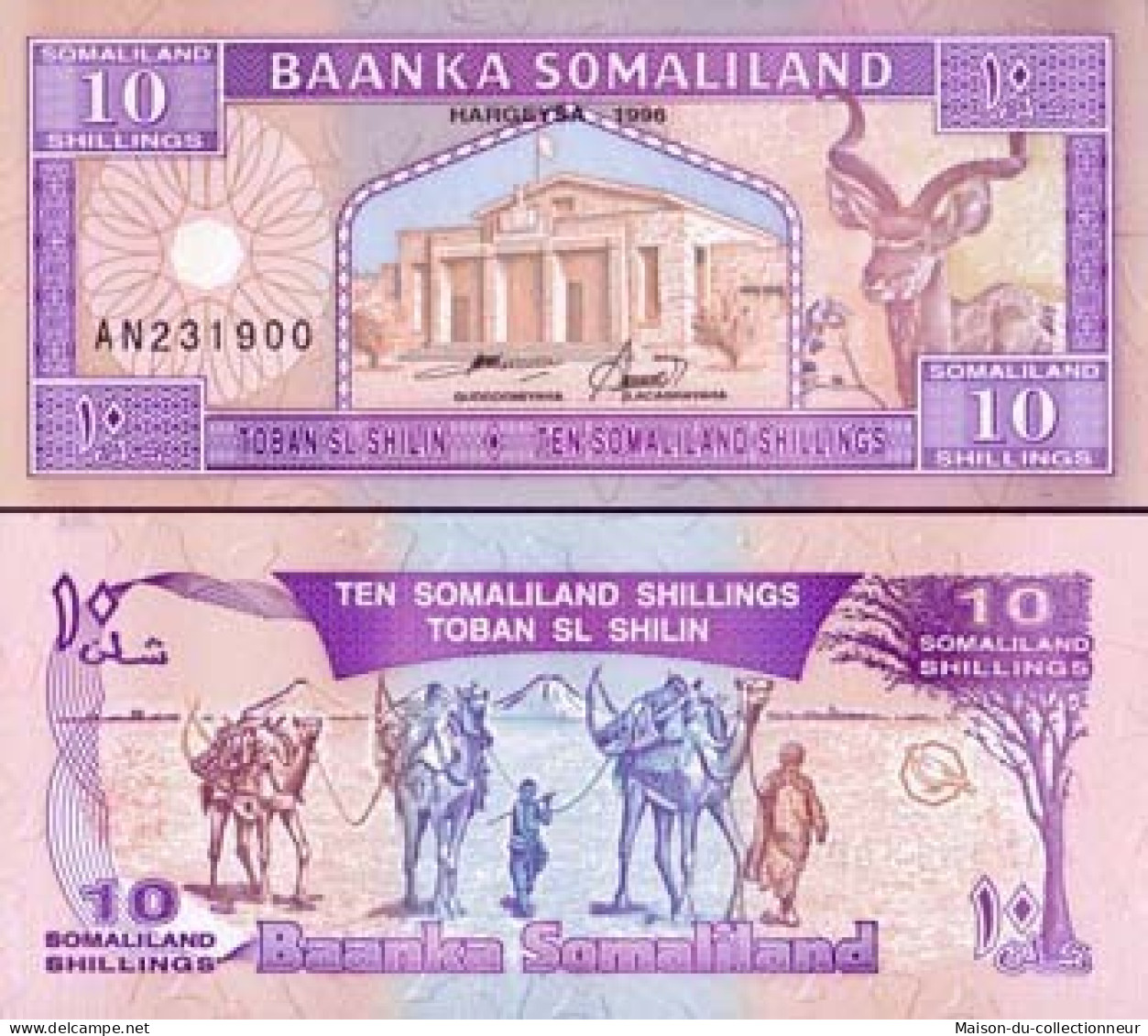 Billets Banque Somaliland Pk N°  2 - 10 Shillings - Somalie